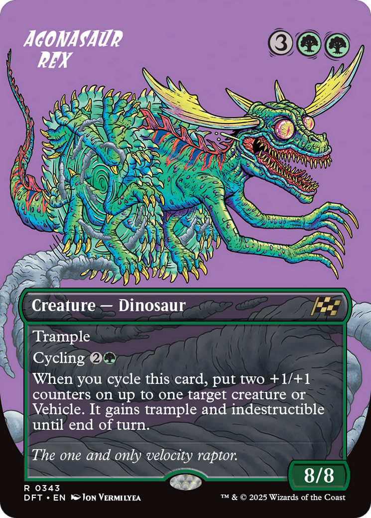 Agonasaur Rex (DFT-343) - Aetherdrift (Borderless) Foil