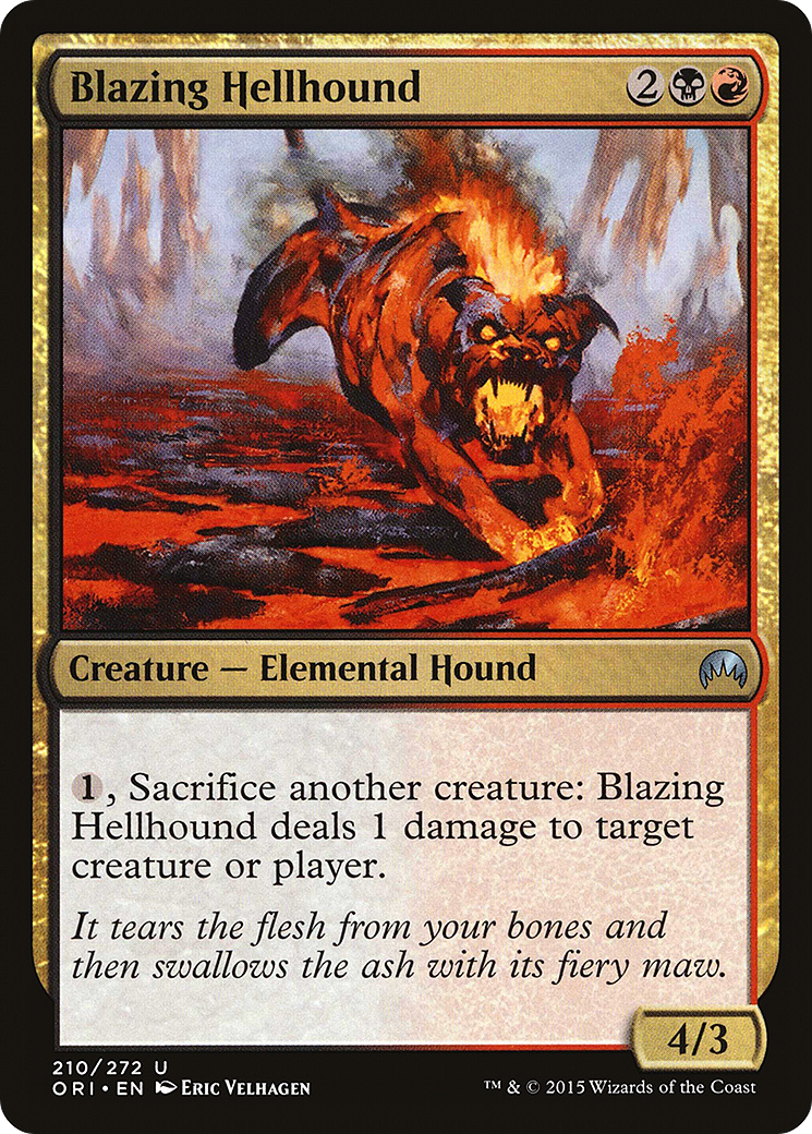 Blazing Hellhound (ORI-210) - Magic Origins Foil