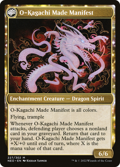 The Kami War // O-Kagachi Made Manifest (NEO-227) - Kamigawa: Neon Dynasty: (fandfc, enchantment)