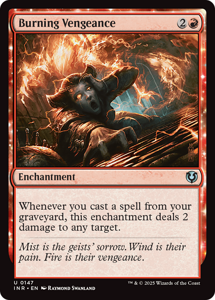 Burning Vengeance (INR-147) - Innistrad Remastered: (enchantment) Foil