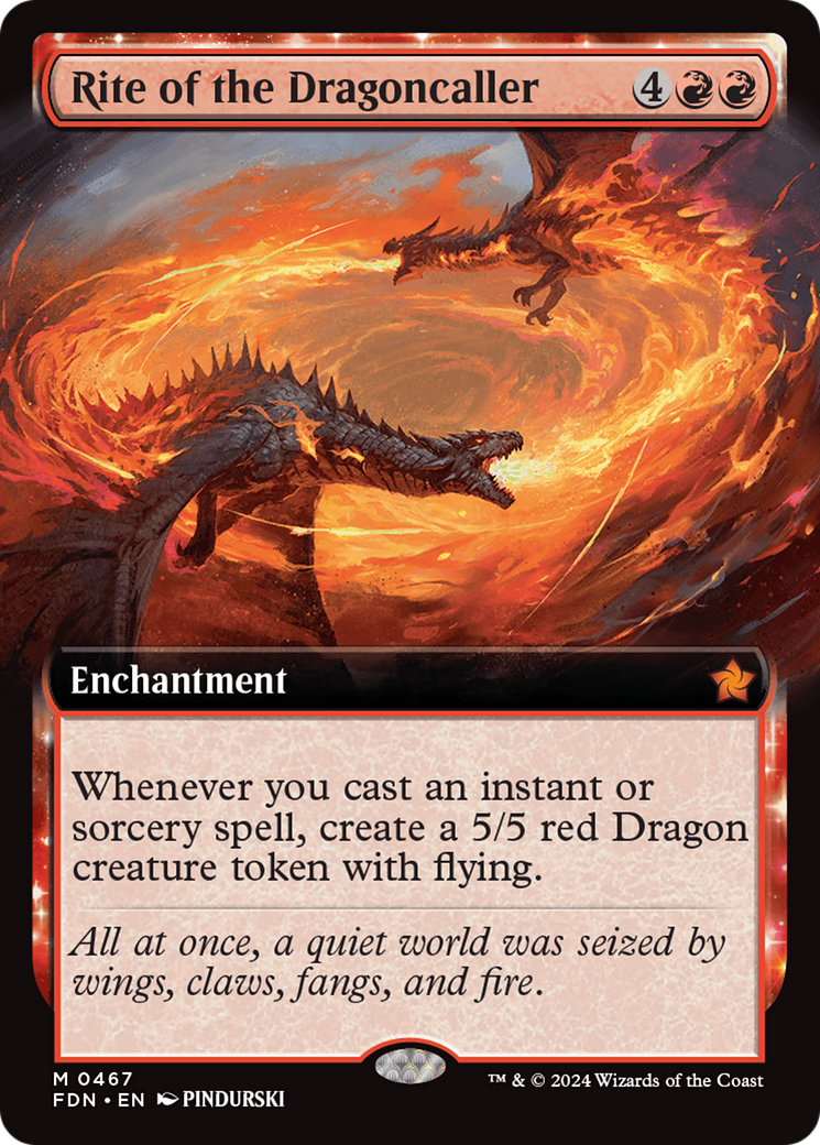 Rite of the Dragoncaller (FDN-467) - Foundations: (enchantment, Extended Art)