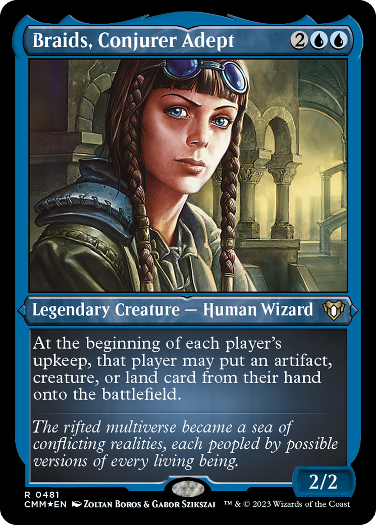 Braids, Conjurer Adept (CMM-481) - Commander Masters Etched Foil