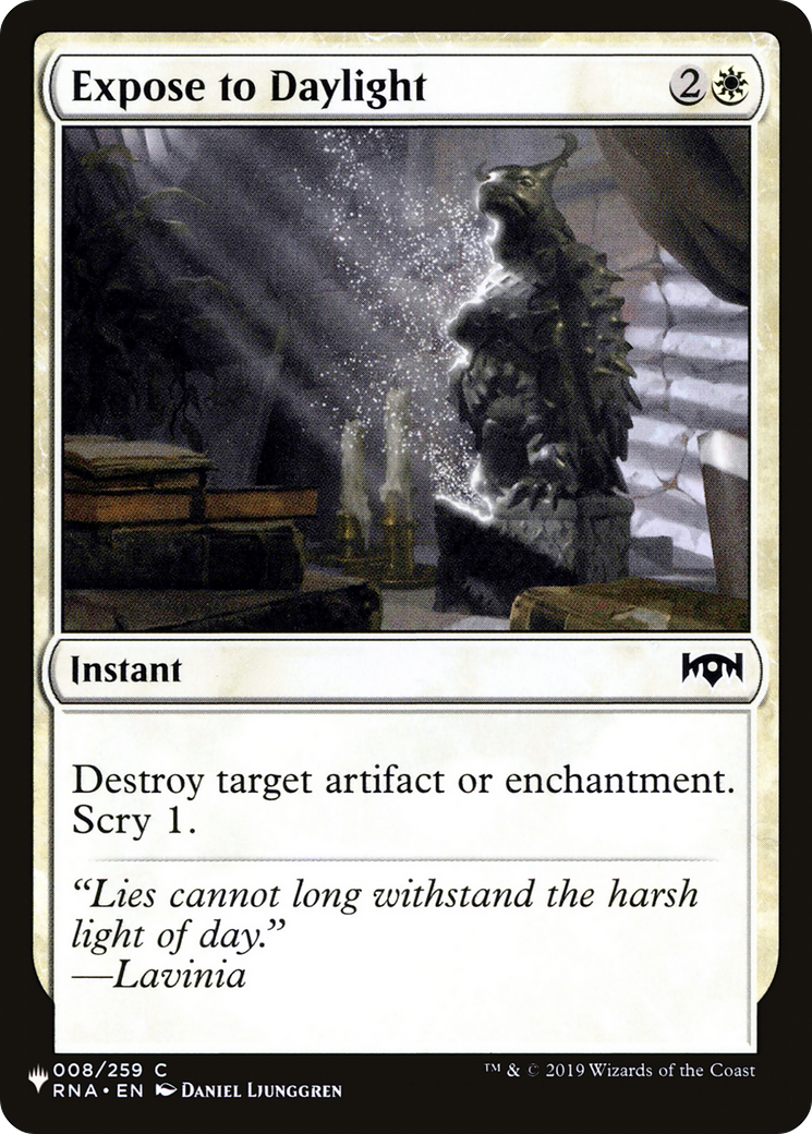Expose to Daylight (LIST-RNA-8) - The List