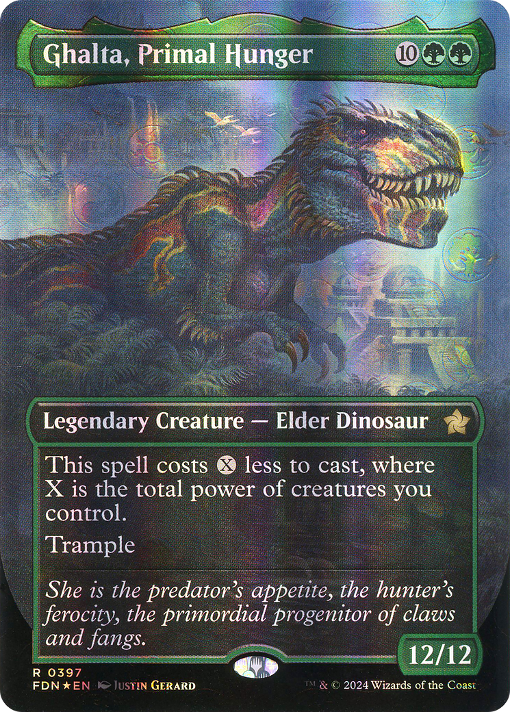 Ghalta, Primal Hunger (FDN-397) - Foundations (Borderless) Foil