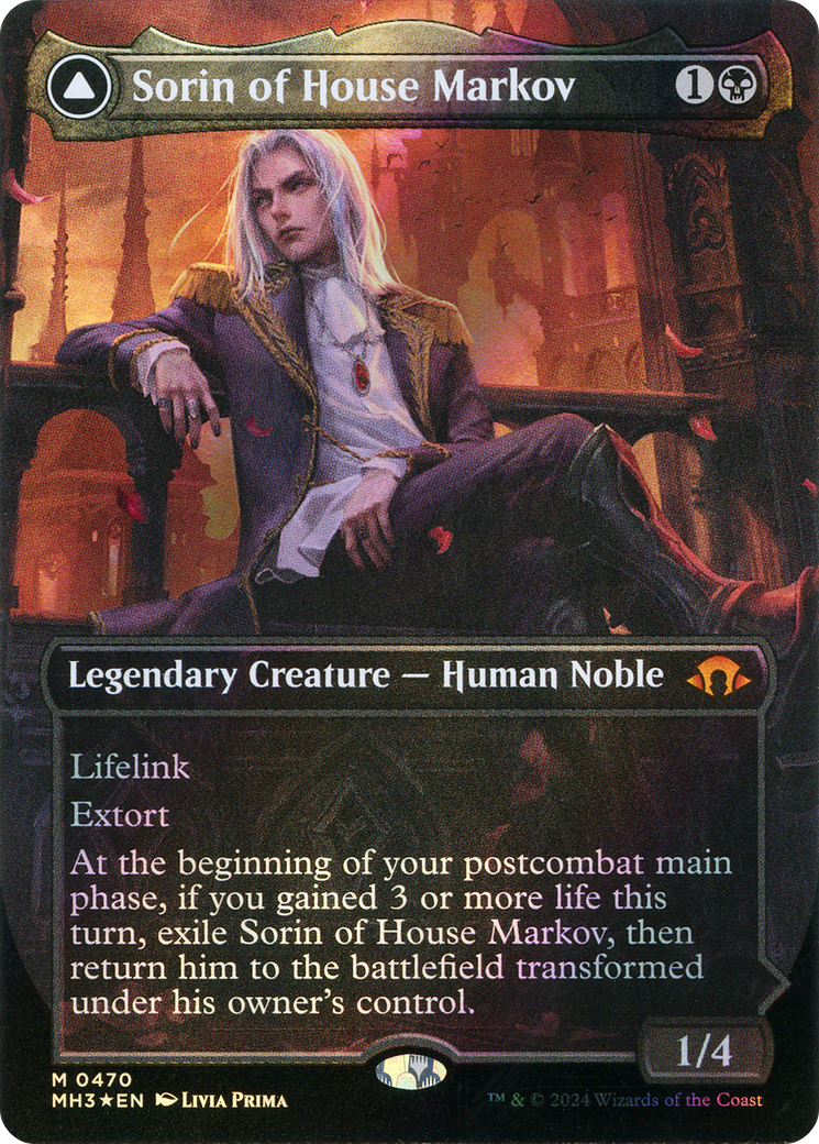 Sorin of House Markov // Sorin, Ravenous Neonate (MH3-470) - Modern Horizons 3 (Borderless) Foil