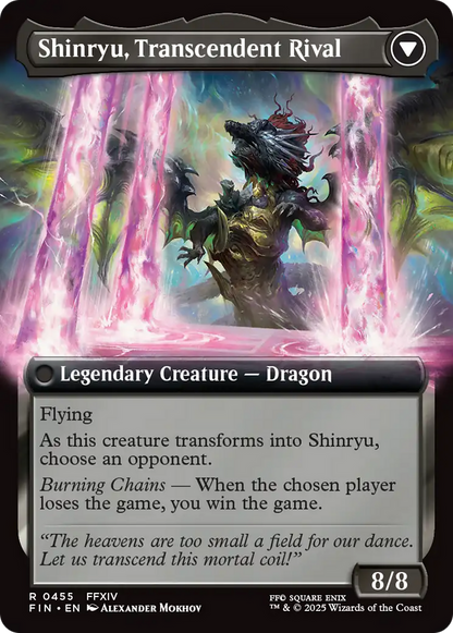 Zenos yae Galvus // Shinryu, Transcendent Rival (FIN-455) - FINAL FANTASY: (Extended Art) Foil