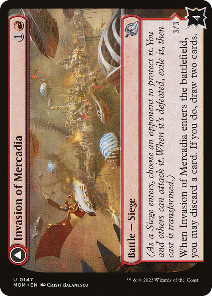 Invasion of Mercadia // Kyren Flamewright (MOM-147) - March of the Machine Foil