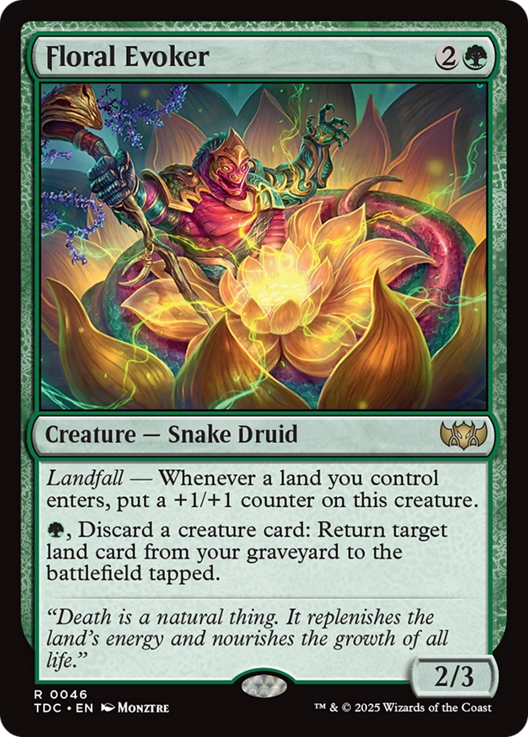 Floral Evoker (TDC-046) - Commander: Tarkir: Dragonstorm