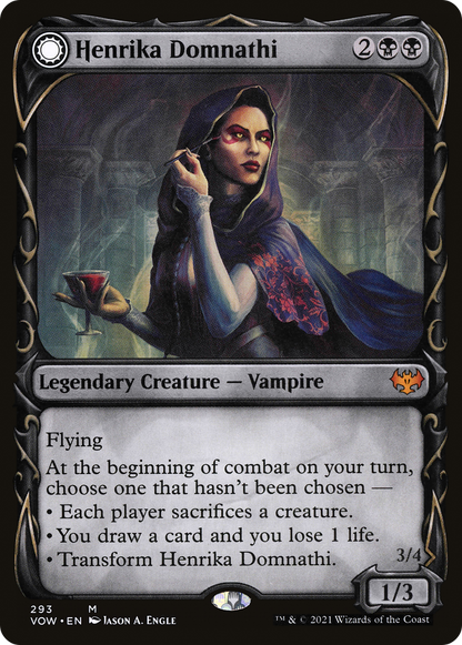 Henrika Domnathi // Henrika, Infernal Seer (VOW-293) - Innistrad: Crimson Vow: (Showcase, Double Faced Transform)