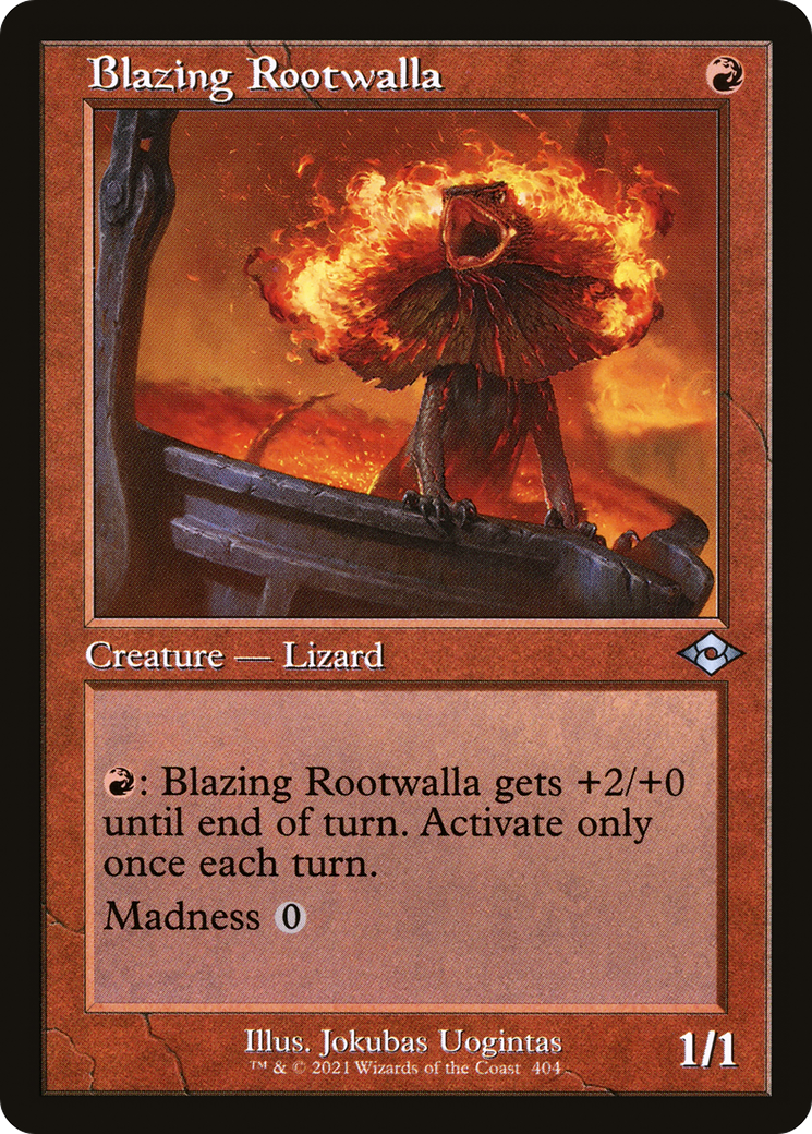 Blazing Rootwalla (MH2-404) - Modern Horizons 2 Etched Foil