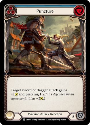 Puncture (Blue) (DYN081) - Dynasty Rainbow Foil