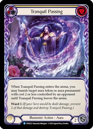 Tranquil Passing (Yellow) (DYN222) - Dynasty Rainbow Foil