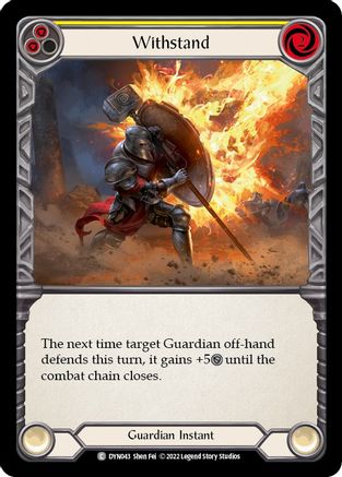 Withstand (Yellow) (DYN043) - Dynasty Rainbow Foil