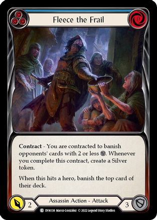 Fleece the Frail (Blue) (DYN138) - Dynasty Rainbow Foil
