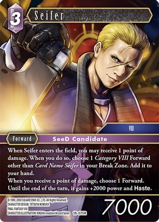 Seifer (18-075R) - Resurgence of Power Foil