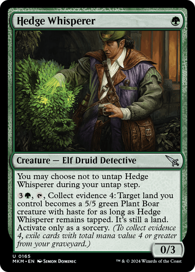 Hedge Whisperer (MKM-165) - Murders at Karlov Manor Foil