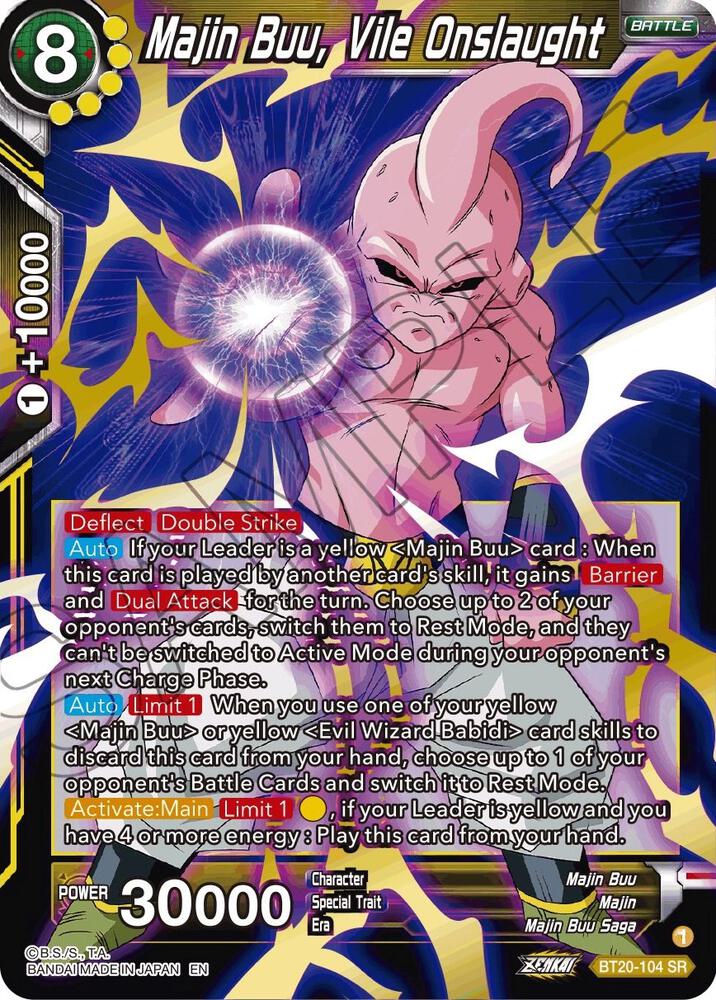 Majin Buu, Vile Onslaught / Super Rare / BT20