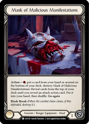 Mask of Malicious Manifestations (OUT157) - Outsiders Rainbow Foil