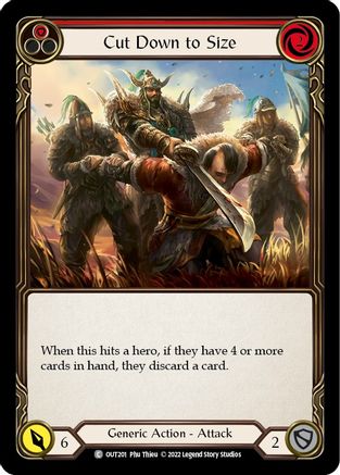 Cut Down to Size (Red) (OUT201) - Outsiders Rainbow Foil