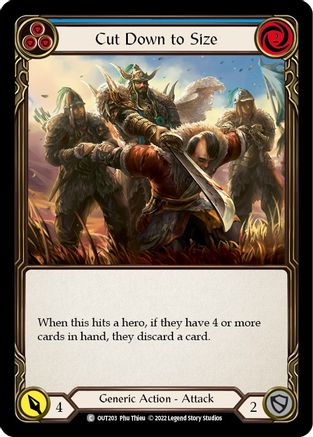 Cut Down to Size (Blue) (OUT203) - Outsiders Rainbow Foil