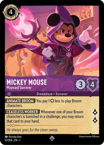 Mickey Mouse - Wayward Sorcerer / Super Rare / LOR1