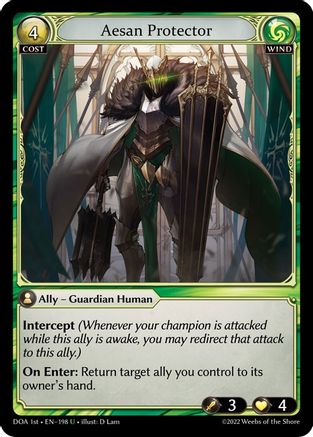 Aesan Protector (198) - Dawn of Ashes 1st Edition Foil