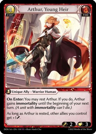 Arthur, Young Heir (118) - Dawn of Ashes 1st Edition Foil