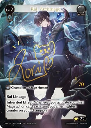 Rai, Archmage (CUR) (008) - Dawn of Ashes 1st Edition Foil