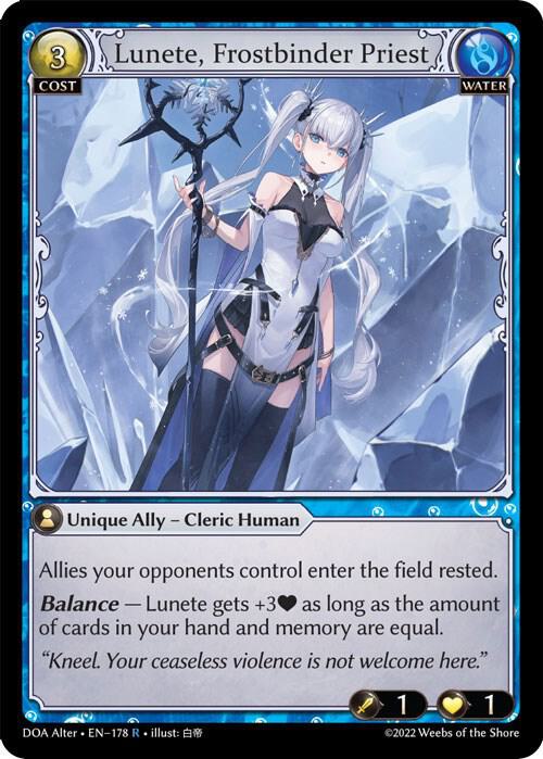 Lunete, Frostbinder Priest / Rare / DOA Alter