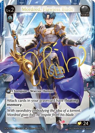 Mordred, Flawless Blade (CSR) (018) - Dawn of Ashes Alter Edition Foil