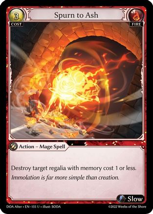 Spurn to Ash (155) - Dawn of Ashes Alter Edition Foil