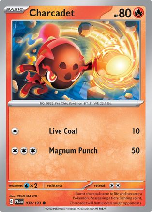 Charcadet 039/193  - Reverse Holofoil SV02 Paldea Evolved - Common