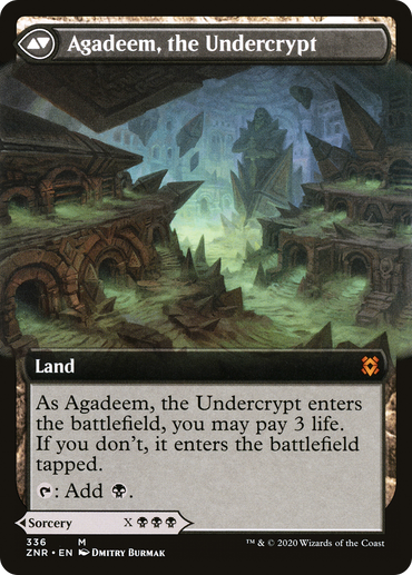 Agadeem's Awakening // Agadeem, the Undercrypt (ZNR-336) - Zendikar Rising: (Extended Art)