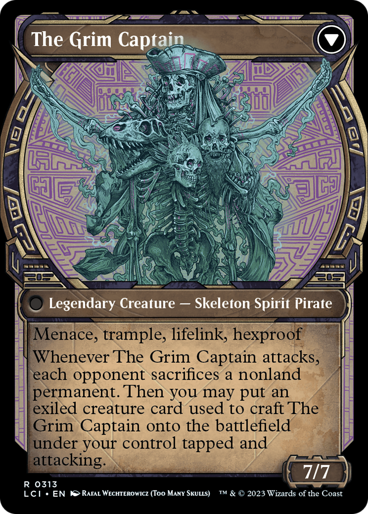 Throne of the Grim Captain // The Grim Captain (LCI-313) - The Lost Caverns of Ixalan: (Showcase) Foil