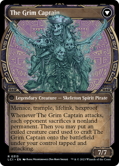 Throne of the Grim Captain // The Grim Captain (LCI-313) - The Lost Caverns of Ixalan: (Showcase) Foil