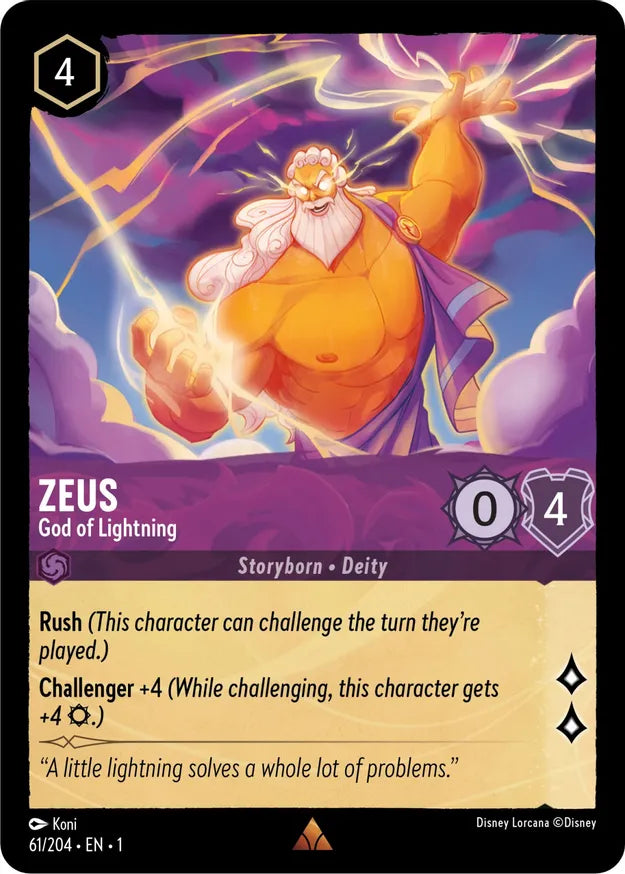 Zeus - God of Lightning / Rare / LOR1