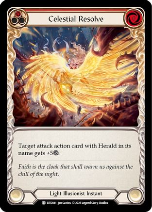 Celestial Resolve (Red) (DTD041) - Dusk till Dawn Rainbow Foil