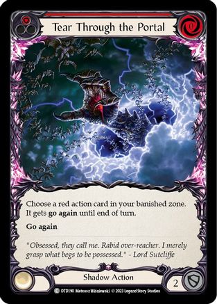 Tear Through the Portal (Red) (DTD190) - Dusk till Dawn Rainbow Foil