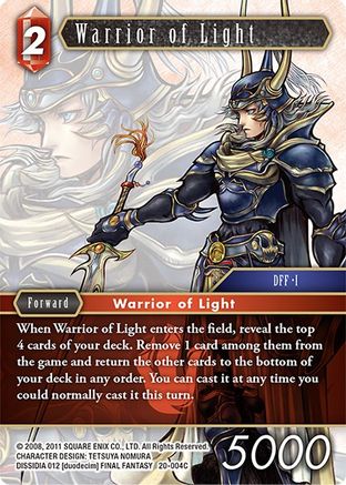 Warrior of Light (20-004C) - Dawn of Heroes