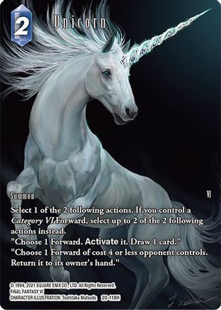Unicorn (Full Art) (20-118H) - Dawn of Heroes Foil