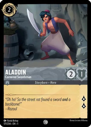 Aladdin - Cornered Swordsman / Common / LOR1 (FOIL)