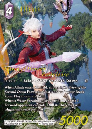 Alisaie (Prerelease Promo) (PR-139/20-086H) - Dawn of Heroes Foil