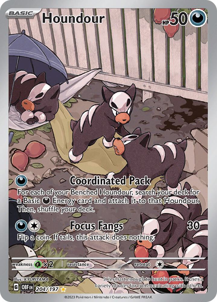 Houndour - 204/197 / Illustration Rare / OBF