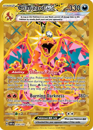 Charizard ex 228/197  - Holofoil SV03 Obsidian Flames - Hyper Rare