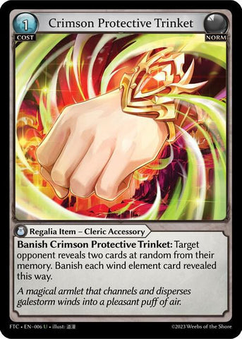 Crimson Protective Trinket / Uncommon / FTC