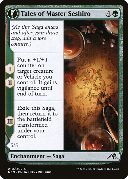 Tales of Master Seshiro // Seshiro's Living Legacy (NEO-210) - Kamigawa: Neon Dynasty: (fandfc, enchantment)