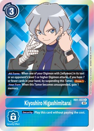 Kiyoshiro Higashimitarai (RB1-033) - Resurgence Booster Foil