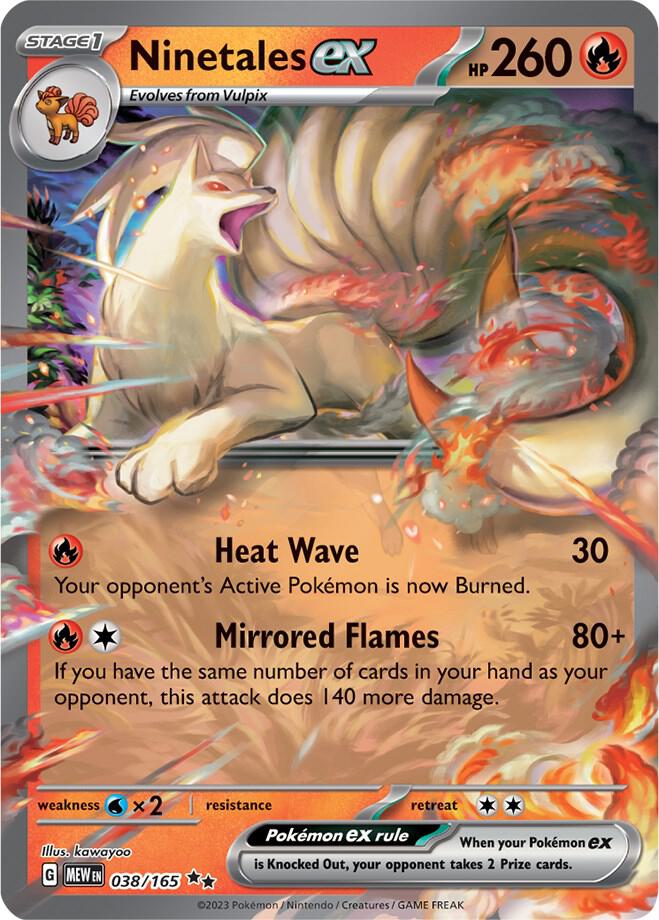 Ninetales ex - 038/165 / Double Rare / MEW