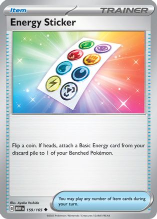 Energy Sticker 159/165  SV Scarlet & Violet 151 - Uncommon