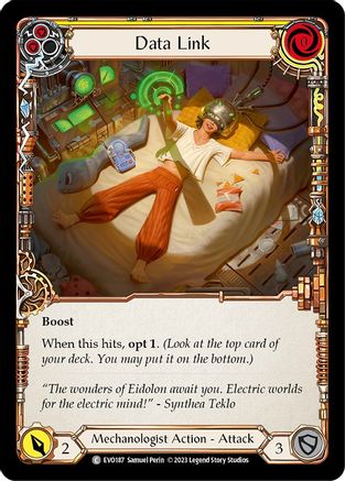 Data Link (Yellow) (EVO187) - Bright Lights Rainbow Foil